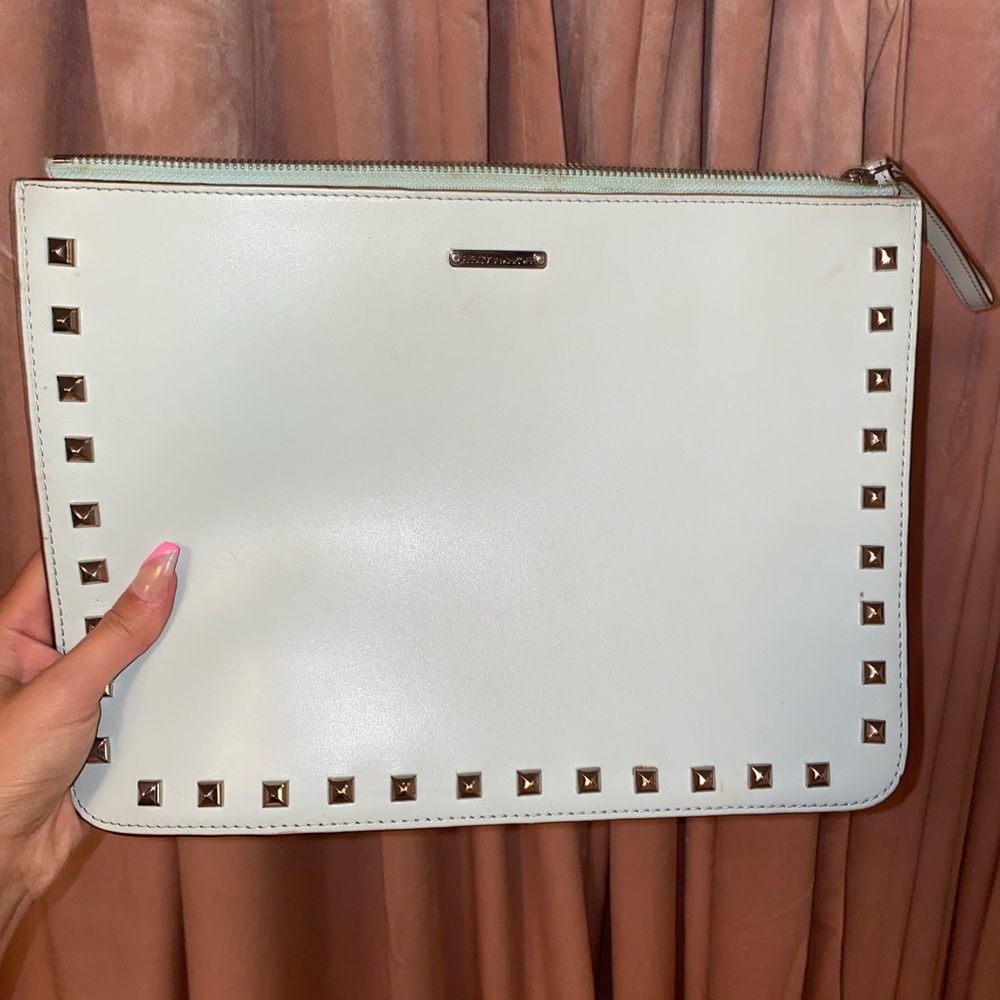 Beautiful powder blue studded Rebecca minkoff bag